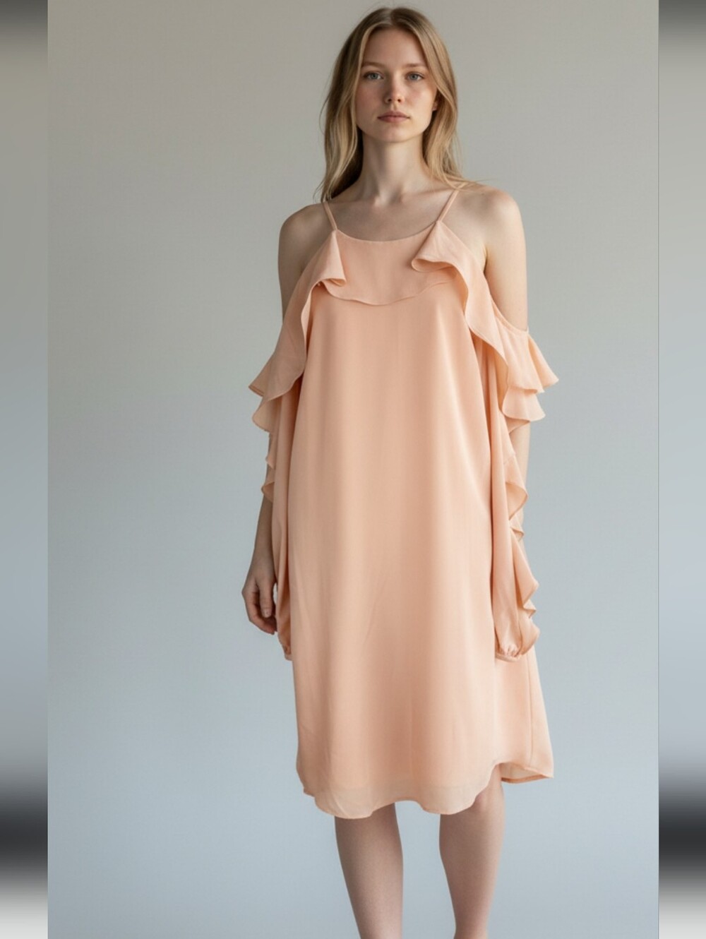 Marchesa Rose Cascading Ruffle Dress size Small NWT